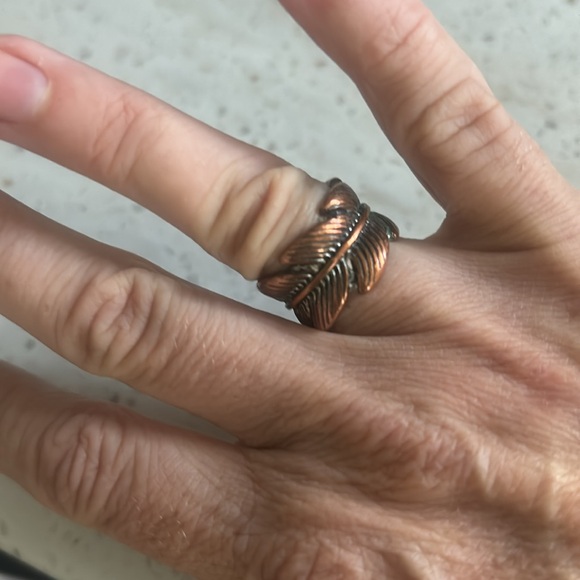 Boho Copper Toned Gypsy Wraparound Leaf Ring Lucky Brand - Picture 10 of 11